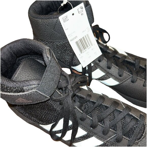 Adidas Hvc Size 14 Wrestling Lutte Black/White Lightweight Shoes, New main image 10